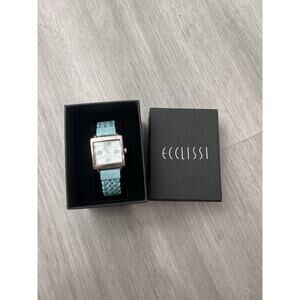 ecclissi sterling silver Vintage Teal Aqua Blue watches women